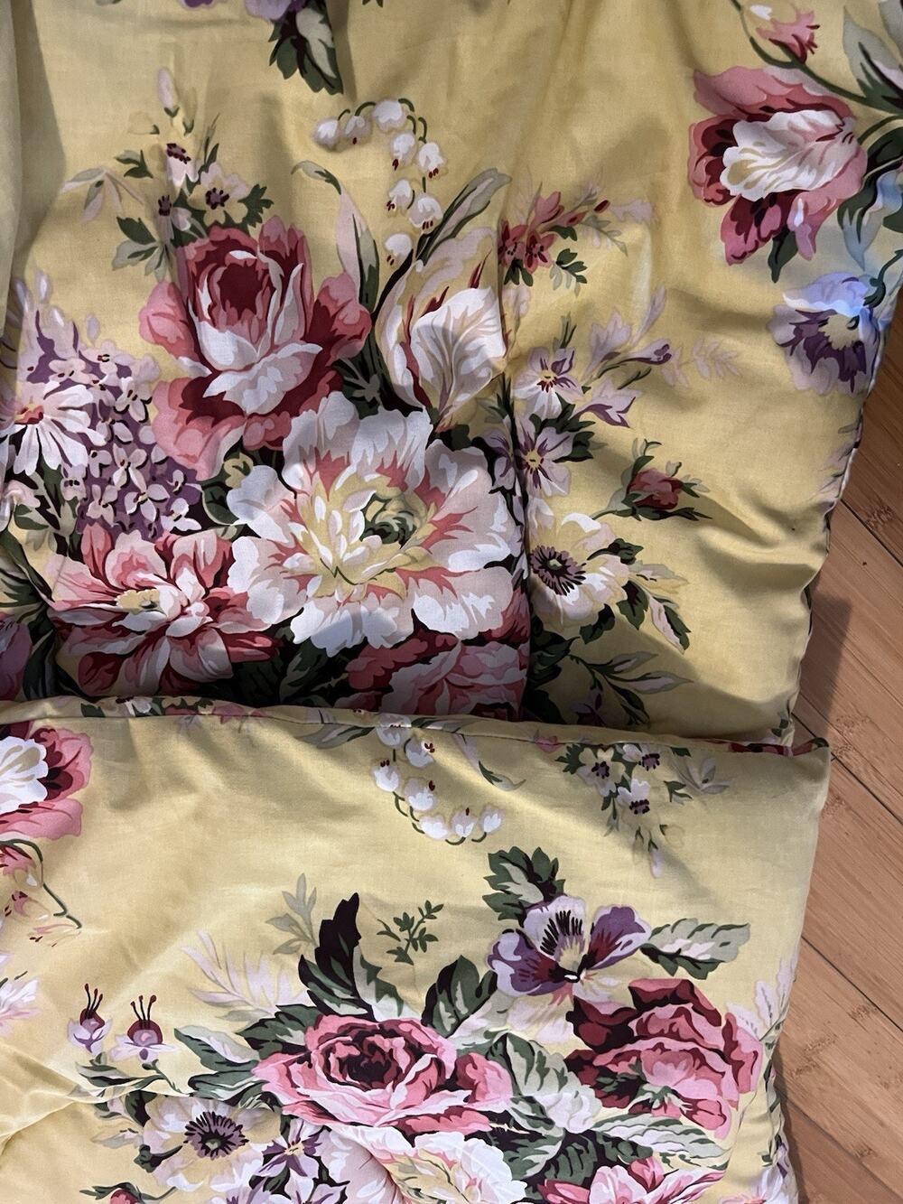 Vintage Ralph Lauren SOPHIE BROOKE Yellow Floral Full/Queen Comforter